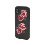 Sonix Apple iPhone X Deri Klf ve Cam Ekran Koruyucu (MIL-STD-810G)-Flora