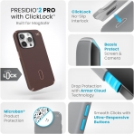 Speck Apple iPhone 15 Pro Presidio2 Pro Grip Serisi Klf (MIL-STD-810G)-Warm Sand