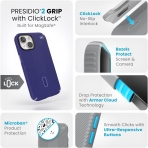 Speck Apple iPhone 15 Presidio2 Grip Serisi Klf (MIL-STD-810G)-Future Blue