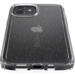 Speck iPhone 12 GemShell Serisi Klf (MIL-STD-810G)- Clear/Clear with Gold Glitter