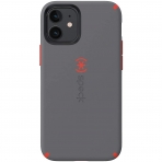 Speck iPhone 12 Mini CandyShell Pro Serisi Klf (MIL-STD-810G)-Moody Grey/Turbo Red