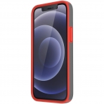 Speck iPhone 12 Mini CandyShell Pro Serisi Klf (MIL-STD-810G)-Moody Grey/Turbo Red