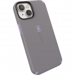 Speck iPhone 14 CandyShell Pro Serisi Klf (MIL-STD-810G)-Cloudy Grey/Spring Purple