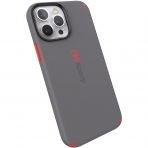 Speck iPhone 13 Pro Max CandyShell Pro Serisi Kılıf (MIL-STD-810G)-Moody Grey/Turbo Red