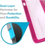 Speck iPhone 13 Pro Max GemShell Serisi Klf (MIL-STD-810G)-Pink Tint/Neon Berry