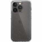 Speck iPhone 14 Pro GemShell Serisi Klf (MIL-STD-810G)-Clear with Platinum Glitter