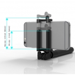 Stalion Bluetooth Selfie Stick-Jet Black