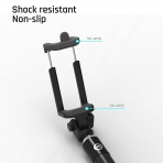 Stalion Bluetooth Selfie Stick-Jet Black