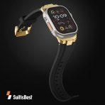 Suitisbest Apple Watch Ultra 2. Nesil Kay (49mm)-Gold Black