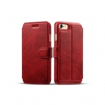 Suteni Apple iPhone 8 Deri Czdan Kickstand Klf-Red