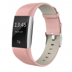 Swees Fitbit Charge 2 Deri Akll Bileklik Kay-Pink