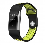 Swees Fitbit Charge 2 Kay (Large)- Black Fluorescent Yellow