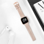 Swees Fitbit Versa Deri Kay (Large)-Rose Gold