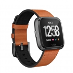 Swees Fitbit Versa Deri Kay (Large)-Light Brown