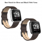 Swees Fitbit Versa Deri Kay (Large)-Brown