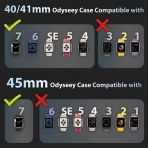 SwitchEasy Odyssey Apple Watch Koruyucu Klf (41mm)(MIL-STD-810G)-Black