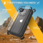 SwitchEasy Odyssey Serisi iPhone 14 Pro Max Manyetik Klf (MIL-STD-810G) -Leather Black
