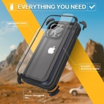 SwitchEasy Odyssey Serisi iPhone 14 Pro Klf (MIL-STD-810G)-Metal Black