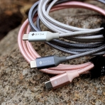 Syde METAL USB to USB-C 3.0 Kablo (MIL-STD-810G)-Rose Gold