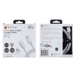 Syde METAL USB to USB-C 3.0 Kablo (MIL-STD-810G)-Silver
