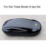 TANDRIVE Tesla Model X Silikon Anahtar Tutucu-Black Silver 