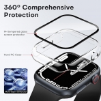 TAURI Apple Watch 9 45mm Bumper Klf-Clear