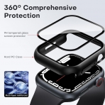 TAURI Apple Watch 9 45mm Bumper Klf-Black