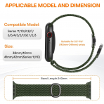 TOCOL �rg�l� Manyetik Esnek Apple Watch Kordonu-Alpine Green