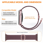 TOCOL �rg�l� Manyetik Esnek Apple Watch Kordonu-Purple Fog