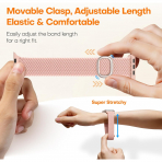 TOCOL �rg�l� Manyetik Esnek Apple Watch Kordonu-Pink
