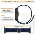 TOCOL �rg�l� Manyetik Esnek Apple Watch Kordonu-Dark Blue