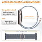 TOCOL �rg�l� Manyetik Esnek Apple Watch Kordonu-Gray