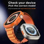 TOCOL Apple Watch Ultra 49mm Bumper Klf-Black Orange