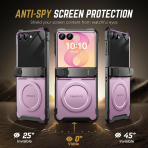 TONGATE Galaxy Z Flip 8 Ekran Koruyuculu Standl� K�l�f-Pink