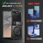 TONGATE Galaxy Z Flip 8 Ekran Koruyuculu Standl� K�l�f-Black