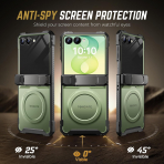 TONGATE Galaxy Z Flip 8 Ekran Koruyuculu Standl� K�l�f-Green