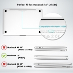 TOP CASE Macbook Marble Klf (12 in)-Marble Black