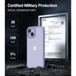 TORRAS Apple iPhone 15 Plus Darbeye Dayankl Klf-Lavender Purple