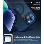 TORRAS Apple iPhone 15 Plus Darbeye Dayankl MagSafe Uyumlu Klf-Blue