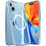 TORRAS Apple iPhone 15 Plus Darbeye Dayankl MagSafe Uyumlu Klf-Clear Blue