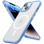 TORRAS Apple iPhone 15 Plus Darbeye Dayankl MagSafe Uyumlu Klf-Sky Blue