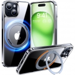 TORRAS Apple iPhone 15 Manyetik Standl Klf-Clear