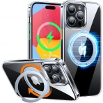 TORRAS Apple iPhone 15 Pro Manyetik Standl Klf-Clear