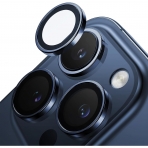TORRAS Apple iPhone 15 Pro/15 Pro Max Kamera Lens Koruyucu-Blue