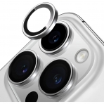 TORRAS Apple iPhone 15 Pro/15 Pro Max Kamera Lens Koruyucu-Silver