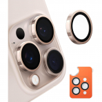 TORRAS Apple iPhone 16 Pro/16 Pro Max Lens Koruyucu-Desert Titanium