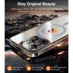 TORRAS Apple iPhone 15 Pro Max Darbeye Dayankl Klf (Kristal)-Natural Titanium