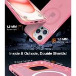 TORRAS Apple iPhone 15 Pro Max Darbeye Dayankl MagSafe Uyumlu Klf-Pink Titanium