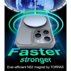 TORRAS Apple iPhone 15 Pro Max Darbeye Dayankl MagSafe Uyumlu Klf-Light Grey