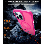 TORRAS Apple iPhone 15 Pro Max Darbeye Dayankl MagSafe Uyumlu Klf-Pink